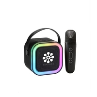 Wireless speaker and karaoke microphone, along with 7-color changing LED...