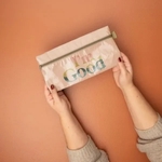 ZIP FRONT POUCHES - LAMINATED NON-WOVEN RPET - LARGE