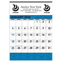 Commercial Contractor Calendar: Blue & Black 2026