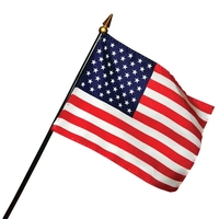8" x 12" mini USA stick flag made of polyester with... from ASI 87188...