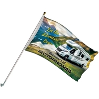 All in one kit with 3' x 5' polyester flag with... from ASI 80228 Quinn