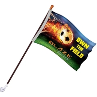 All in one kit with 2' x 3' polyester flag with... from ASI 80228 Quinn