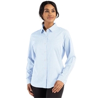 Cutter & Buck Skyline Eco Recycled Gingham Womens Long Sl...... from ASI...