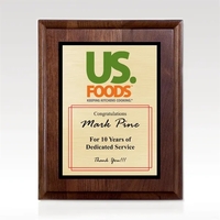 Nantucket - Walnut & Gold Plaque