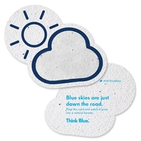 Seed Paper Shape Card, Cloud... from ASI 40646 Bloomin Promotions / Bloomin'...