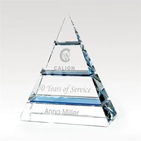 Tiered Pyramid Optic Crystal Award.... from ASI 93986 Visions/Awardcraft /...