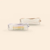 Small vinyl Dopp kit with zippered closure for holding toiletries....