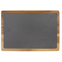 This 13" x 9" Acacia wood and slate cutting board is... from ASI 92980...