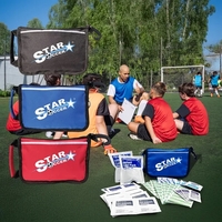 Coach's first aid kit with bandages, antiseptic wipes, ice packs, and... from...