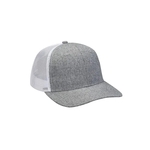 Adams Headwear Heather Woven/Soft Mesh Trucker Style Cap