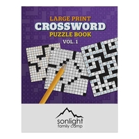 Large print crossword puzzle book with 32 pages, plus a heavy... from ASI...