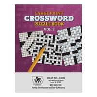 Large print crossword puzzle book with 32 pages, plus a heavy... from ASI...