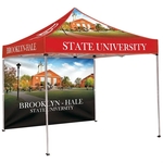 10' Square Tent With One Full Wall