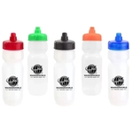 24 oz. Quencher White Bottle with Color Lids - MADE IN USA