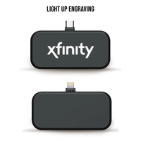 4,500mAh power bank features a light-up engraved design and retractable...