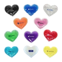 4.5" x 4.5" heart shaped PVC hot/cold pack with color bead... from ASI 63549...
