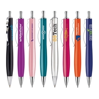 Click action brass pen with unique design clip.... from ASI 31517 Admart...