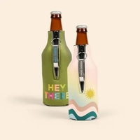 Zippered Bottle Coolie 4CP™ With Imprinted Opener