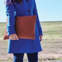 Cotton material document pouch made in the USA with zipper that... from ASI...