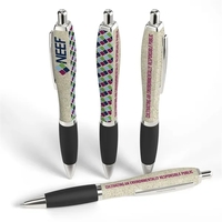 Sustainable, click-action pen made of wheat straw with full color imprint......