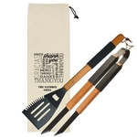 Wood BBQ Set - Thank You