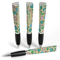 Sustainable, twist-action pen made of wheat straw with full color imprint......
