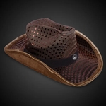 Brown Light Up Sequin Cowboy Hat