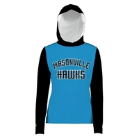 Ladies' Sublimated Long Sleeve Hoodie. Dry-Excel™ 100% polyester wicking...