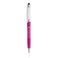 2-in-1 twist-action pen with black-ink ballpoint pen and stylus tip,...