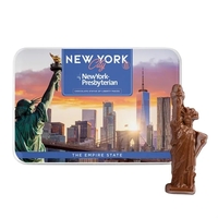 Gift Tin with Statue of Liberty Chocolates... from ASI 44900 NC Custom...