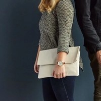 Hand bag that features a heavyweight canvas exterior and metal snap... from...