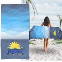 30" x 60" full color beach towel with plush front.... from ASI 39552 BEL Promo