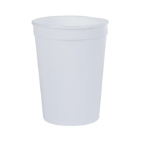 12-ounce stadium cup made with up to 25% post-industrial polypropylene...