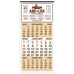 3-Month Display 12-Sheet Calendar