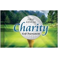 14" x 20" Custom Single Reverse Golf Flag with Tube