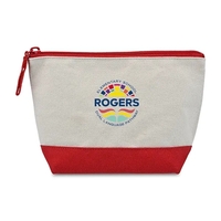 Canvas pouch with zipper closure and accent color base.... from ASI 56070...