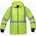 Class 3 Diamond Quilted Jacket with Removable Hood - Lime