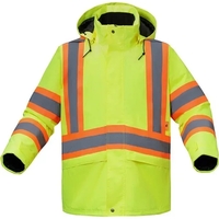 Class 3 FR Treated Winter Quilted Jacket - Lime