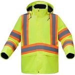 Class 3 FR Treated Winter Quilted Jacket - Lime