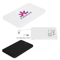 Slim 3-in-1 plastic 2500mAh powerbank in black or white.... from ASI 61125...