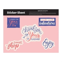 Ultra Removable Sticker Sheet 5.5" x 7" Custom Shapes