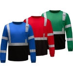 Non-ANSI Multi Color Long Sleeve Safety Shirt w/Black Bottom