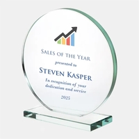 Color Imprinted Jade Circle with Base