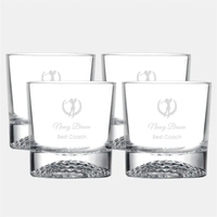 Round Golf Glass 4pc Set