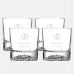 Round Golf Glass 4pc Set