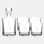 Round Rocks Decanter 5pc Set