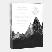 Embedded Resin Mountain Rectangle Plaque