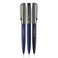 Metal ballpoint pen with chrome plating finish, 1.0mm tip and black... from...
