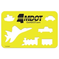 4 7/8" x 7 1/2", 23 gauge poly stencil featuring planes,... from ASI 44830...