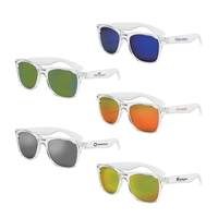 Mirrored Clear Frame Malibu Sunglasses